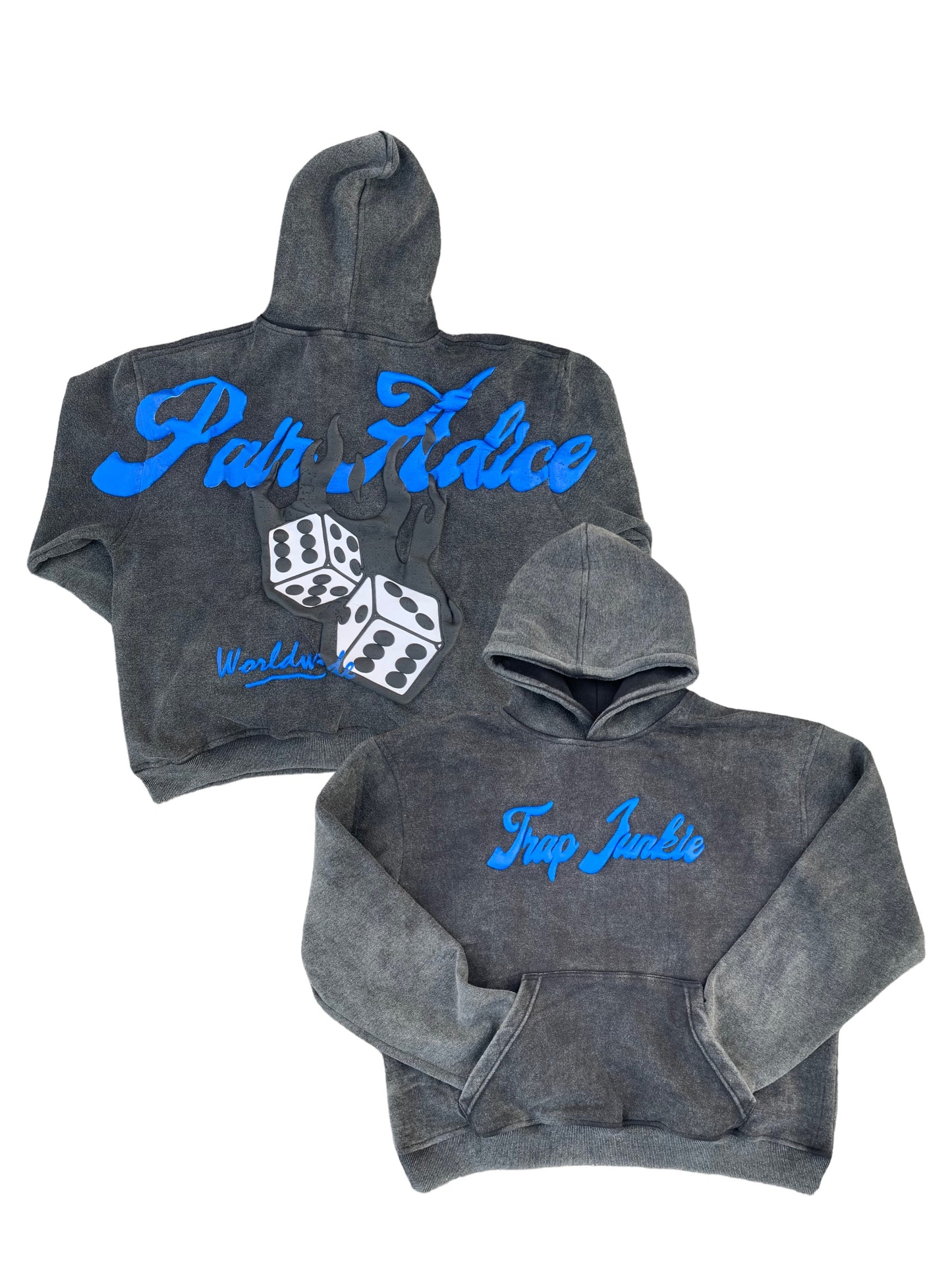 Acid Washed PairADice Hoodie (Royal)