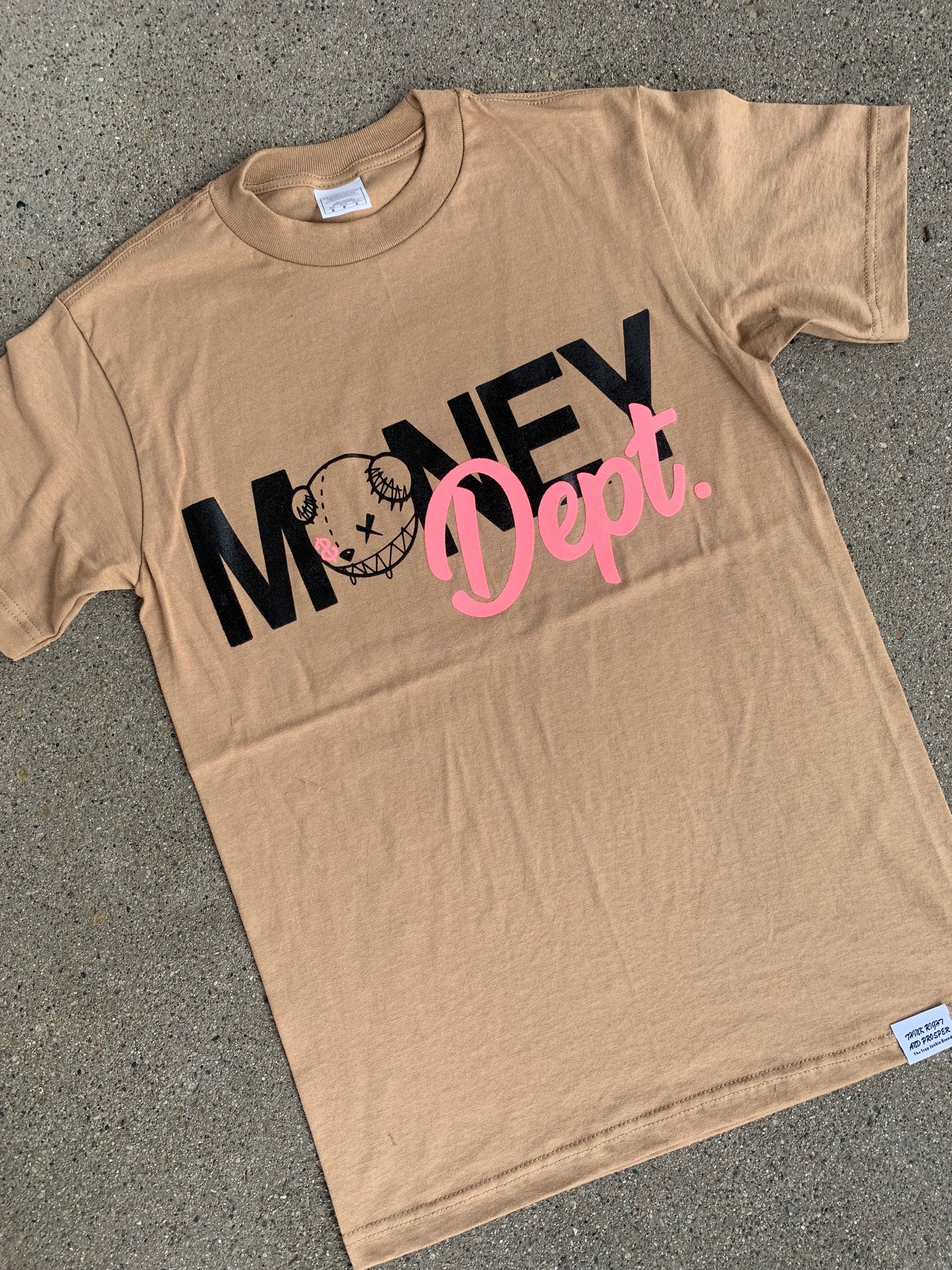 Money Dept Tee (Khaki/Pink)