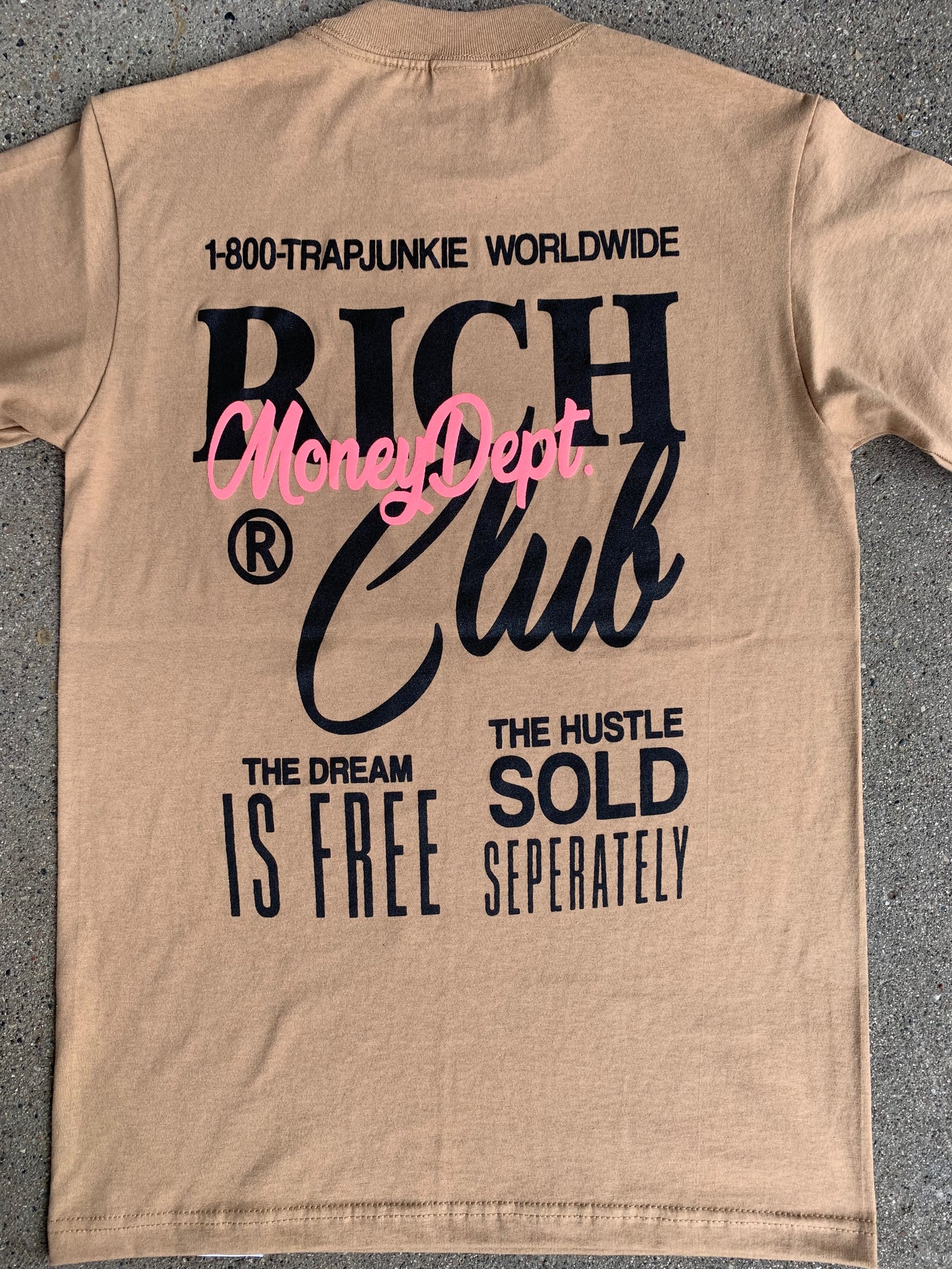 Money Dept Tee (Khaki/Pink)